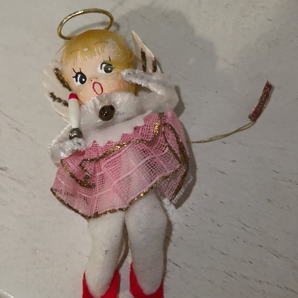 Lot vintage MCM Japan pixie elves Christmas pipe cleaner ornaments - Picture 3 of 10